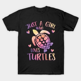 Just a girl who loves turtles T-Shirt